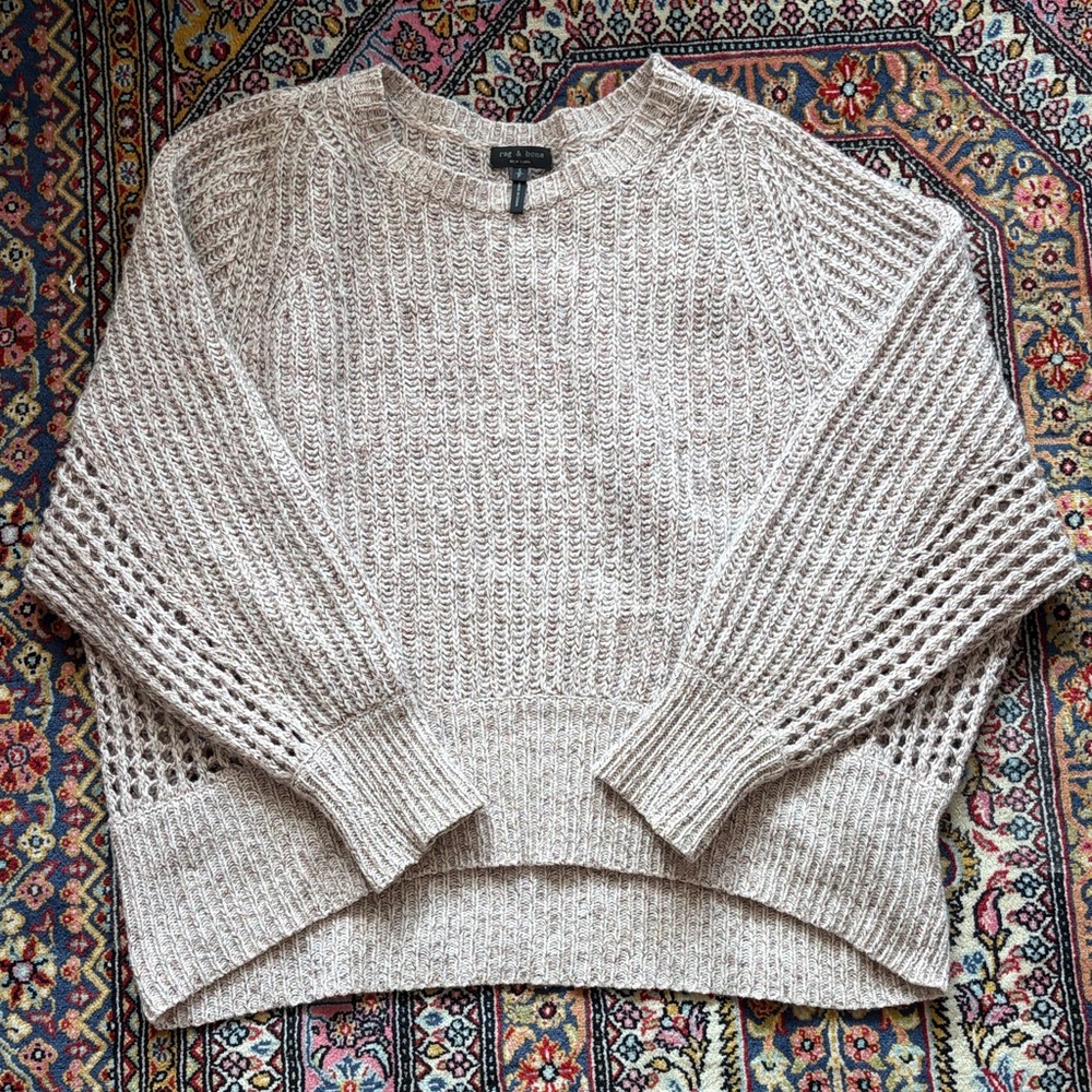 rag & bone Pink Cashmere Crew Neck Sweater